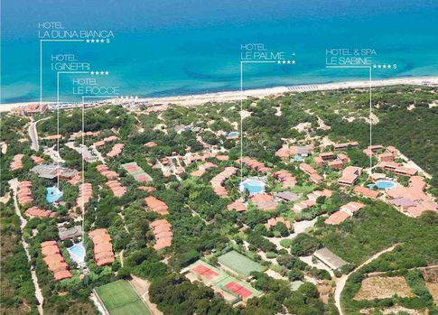 Das Resort & Spa Le Dune auf Sardinien - bersicht der einzelnen Hotels